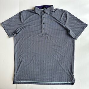 Greyson Golf Polo Men's Large Geometric Pattern Shirt Omaha Country Club Logo